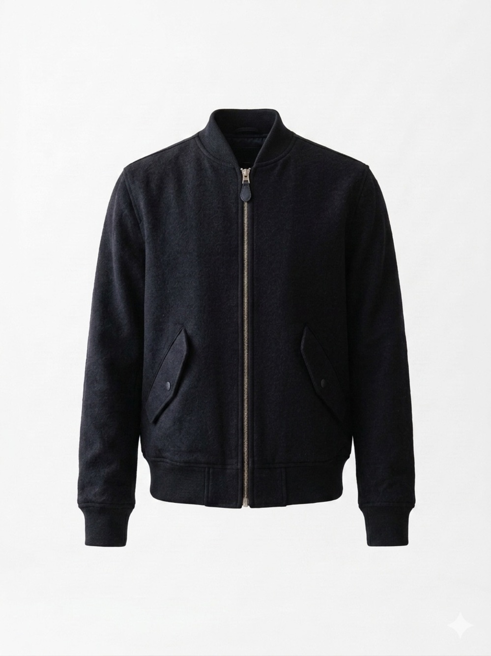 Wallace and Barnes Men's Navy Bomber Jacket - Classic Zip Front
